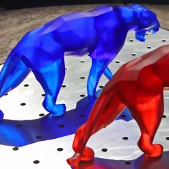Vessière Cristaux Editions D’Art|Bestiaire|Wild panther bleu orlinski pm daum