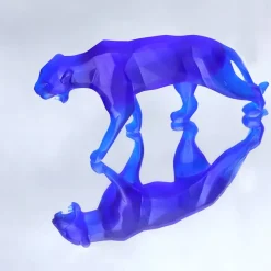 Vessière Cristaux Editions D’Art|Bestiaire|Wild panther bleu orlinski pm daum