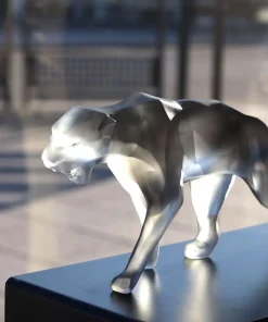 Vessière Cristaux Éditions D’Art Cristal|Animaux Cristal|Wild panther grise orlinski pm daum