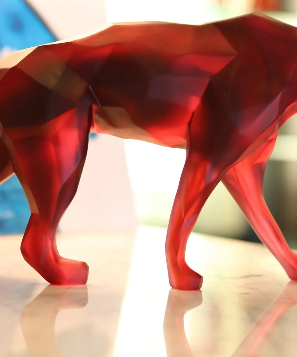 Vessière Cristaux Bestiaire|Editions D’Art|Wild panther rouge orlinski pm daum