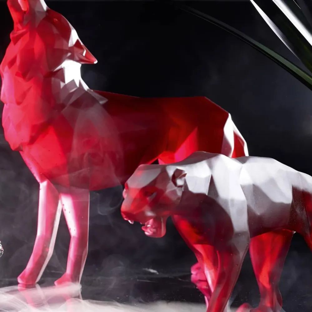 Vessière Cristaux Bestiaire|Editions D’Art|Wild panther rouge orlinski pm daum